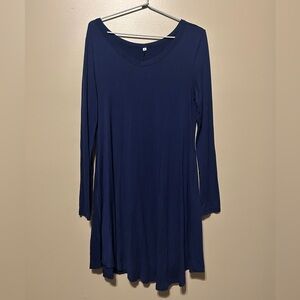 Elegant Navy Blue Women's Dress